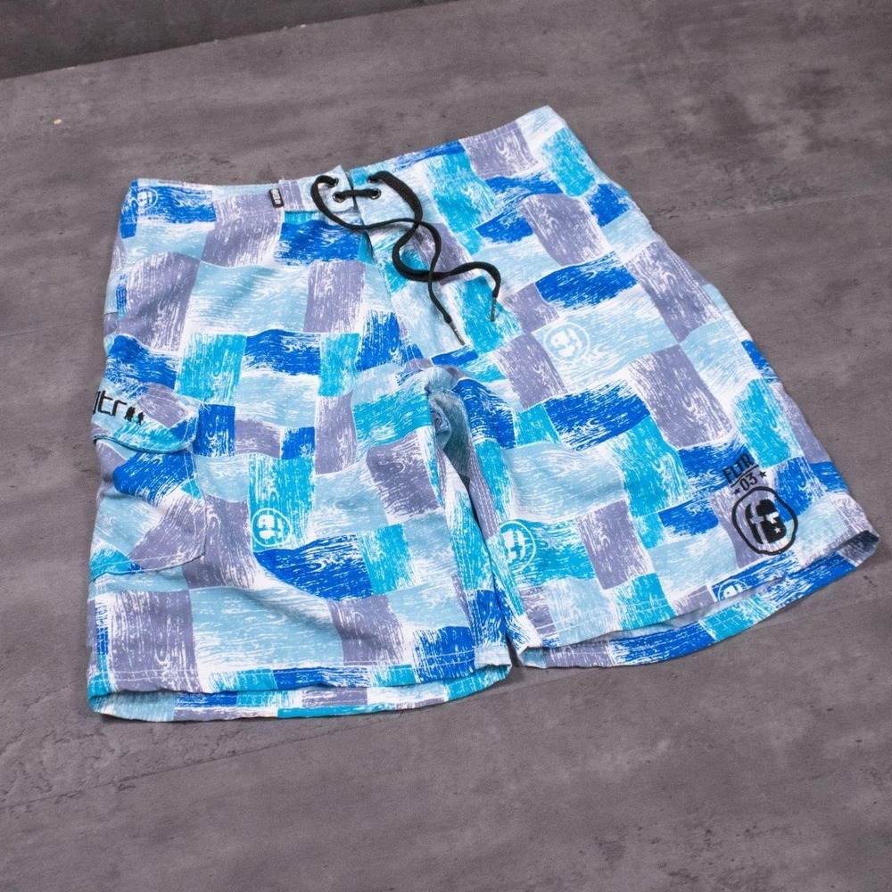 Y2K 2000's 00's FLFR Baggy Plaid Checkered Plaid Baggy Relax Fit Wide Short's